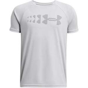 imageUnder Armour Boys Tech Stadium Lights Short Sleeve T Shirt011 Mod Gray   Black