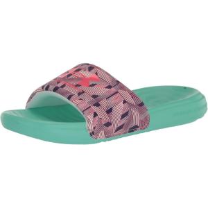 imageUnder Armour Kids Ansa Graphic Fixed Strap Slide Sandal104 WhiteGreen BreezePink Shock