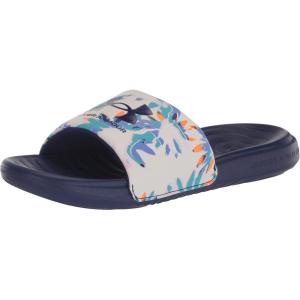 imageUnder Armour Kids Ansa Graphic Fixed Strap Slide Sandal105 WhiteSonar BlueSonar Blue