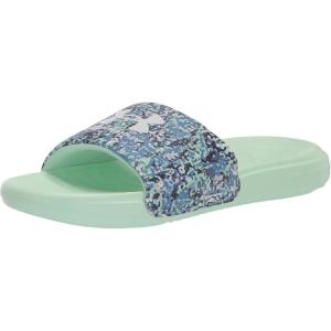 imageUnder Armour Kids Ansa Graphic Fixed Strap Slide SandalAqua Foam 301Radar Blue