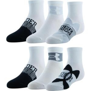 imageUnder Armour Kids Essential Lite Quarter Socks 6PairsWhiteWhitePitch Gray