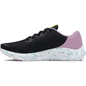 imageUnder Armour Kids Grade School Charged Pursuit 3 Running Shoe002 BlackPurple AceHighvis Yellow