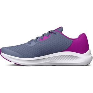 imageUnder Armour Kids Grade School Charged Pursuit 3 Running Shoe501 Aurora PurpleStrobeMetallic Silver