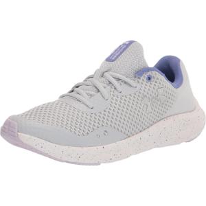 imageUnder Armour Kids Grade School Charged Pursuit 3 Running ShoeHalo GrayBaja BlueMetallic Silver