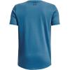 imageUnder Armour Boys Sportstyle Left Chest ShortSleeve TShirt466 Cosmic Blue   Black