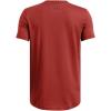 imageUnder Armour Boys Sportstyle Left Chest ShortSleeve TShirt840 Earthen Orange   Black
