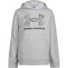 imageUnder Armour Boys Outdoor Hoodie Large Front Pocket QuickDrying ampamp LightweightMod Gray Logo