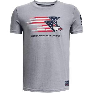 imageUnder Armour Boys Freedom Graphic Short Sleeve TShirt035 Steel Medium Heather   Academy