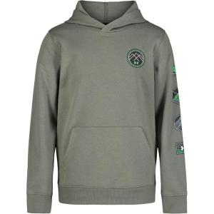 imageUnder Armour Boys Outdoor Hoodie Large Front Pocket QuickDrying ampamp LightweightColorado Sage Badge