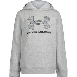 imageUnder Armour Boys Outdoor Hoodie Large Front Pocket QuickDrying ampamp LightweightMod Gray Logo