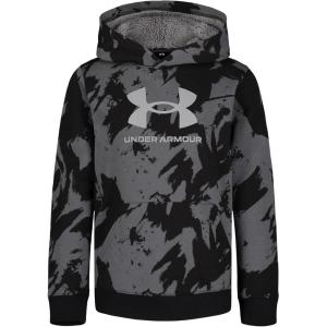 imageUnder Armour Boys Outdoor Hoodie Large Front Pocket QuickDrying ampamp LightweightPitch Grayplume