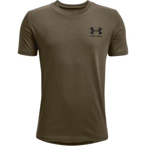 imageUnder Armour Boys Sportstyle Left Chest ShortSleeve TShirtTent 361Black