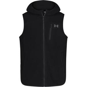 imageUnder Armour Boys Vest Zipup Or Buttonup Style Hooded Lightweight ampamp WarmBlack Fleece