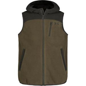imageUnder Armour Boys Vest Zipup Or Buttonup Style Hooded Lightweight ampamp WarmMarine Od Green Fleece
