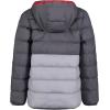 imageUnder Armour Boys Pronto Colorblock Puffer Jacket MidWeight Zip Up Closure Repels WaterPitch Gray Colorblock