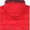imageUnder Armour Boys Pronto Colorblock Puffer Jacket MidWeight Zip Up Closure Repels WaterRed
