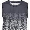 imageUnder Armour Boys Short Sleeve Shirt Crewneck Lightweight and BreathableBlack Gradient