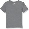 imageUnder Armour Boys Short Sleeve Shirt Crewneck Lightweight and BreathablePitch Gray Blaze Logo