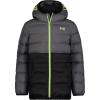 imageUnder Armour Boys Pronto Colorblock Puffer Jacket MidWeight Zip Up Closure Repels WaterCastlerock