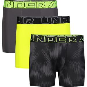 imageUnder Armour Boys Performance Boxer Briefs Lightweight ampamp Smooth Stretch FitHivis Yellow Multi Three Pack