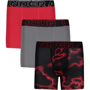 imageUnder Armour Boys Performance Boxer Briefs Lightweight ampamp Smooth Stretch FitRacer Red  Three Pack