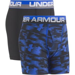 imageUnder Armour Boys Performance Boxer Briefs Lightweight ampamp Smooth Stretch FitUltra BlueBlack