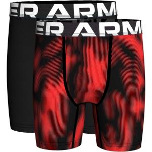 imageUnder Armour Boys Performance Boxer Briefs Lightweight ampamp Smooth Stretch FitValley Etch