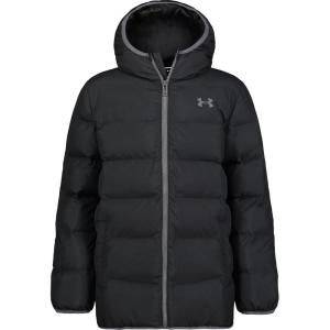 imageUnder Armour Boys Pronto Puffer Jacket MidWeight Zip Up Closure Repels WaterBlack