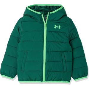 imageUnder Armour Boys Pronto Puffer Jacket MidWeight Zip Up Closure Repels WaterGreenwood