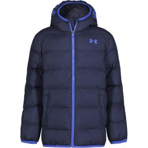 imageUnder Armour Boys Pronto Puffer Jacket MidWeight Zip Up Closure Repels WaterMidnight Navy Solid