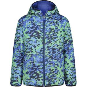 imageUnder Armour Boys Pronto Puffer Jacket MidWeight Zip Up Closure Repels WaterVersa Blue Camo Print