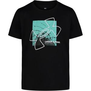 imageUnder Armour Boys Short Sleeve Shirt Crewneck Lightweight and BreathableBasketball  Black