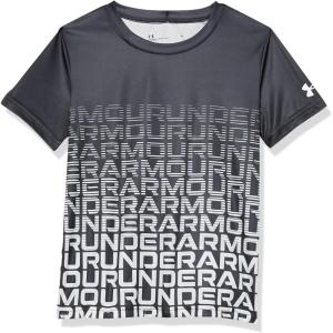 imageUnder Armour Boys Short Sleeve Shirt Crewneck Lightweight and BreathableBlack Gradient