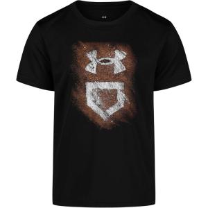 imageUnder Armour Boys Short Sleeve Shirt Crewneck Lightweight and BreathableBlack Homeplate