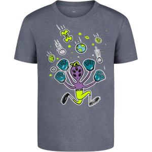 imageUnder Armour Boys Short Sleeve Shirt Crewneck Lightweight and BreathableGravel Alien