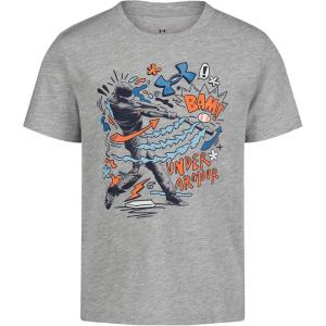 imageUnder Armour Boys Short Sleeve Shirt Crewneck Lightweight and BreathableGray Doodle