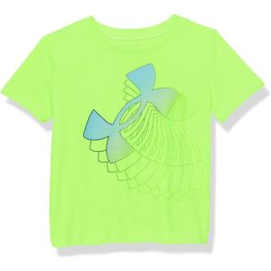 imageUnder Armour Boys Short Sleeve Shirt Crewneck Lightweight and BreathableLime Surge Spiral