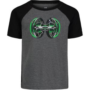 imageUnder Armour Boys Short Sleeve Shirt Crewneck Lightweight and BreathablePitch Gray Cyber