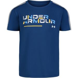 imageUnder Armour Boys Short Sleeve Shirt Crewneck Lightweight and BreathableRetro Graphite Blue