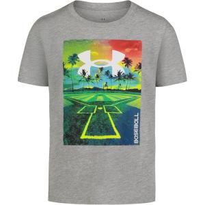 imageUnder Armour Boys Short Sleeve Shirt Crewneck Lightweight and BreathableTropic Gray