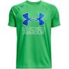 imageUnder Armour Boys Tech Hybrid Printed Fill ShortSleeve TShirt328 Extreme Green   Versa Blue
