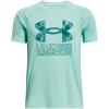 imageUnder Armour Boys Tech Hybrid Printed Fill ShortSleeve TShirt361 Neo Turquoise   Coastal Teal