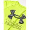 imageUnder Armour Boys Tech Hybrid Printed Fill ShortSleeve TShirtHighvis Yellow 732Halo Gray
