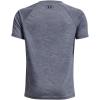 imageUnder Armour Boys Tech Split Logo Hybrid ShortSleeve TShirt044 Downpour Gray   Black