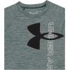 imageUnder Armour Boys Tech Split Logo Hybrid ShortSleeve TShirt323 Greenwood Light Heather   Black
