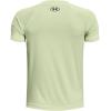 imageUnder Armour Boys Tech Split Logo Hybrid ShortSleeve TShirt371 Phosphor Green   Black