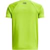 imageUnder Armour Boys Tech Split Logo Hybrid ShortSleeve TShirt372 Lime Surge   Black