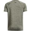 imageUnder Armour Boys Tech Split Logo Hybrid ShortSleeve TShirt392 Marine Od Green   Black