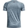 imageUnder Armour Boys Tech Split Logo Hybrid ShortSleeve TShirt437 Petrol Blue   Black