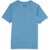 imageUnder Armour Boys Tech Split Logo Hybrid ShortSleeve TShirt467 Cosmic Blue   Midnight Navy